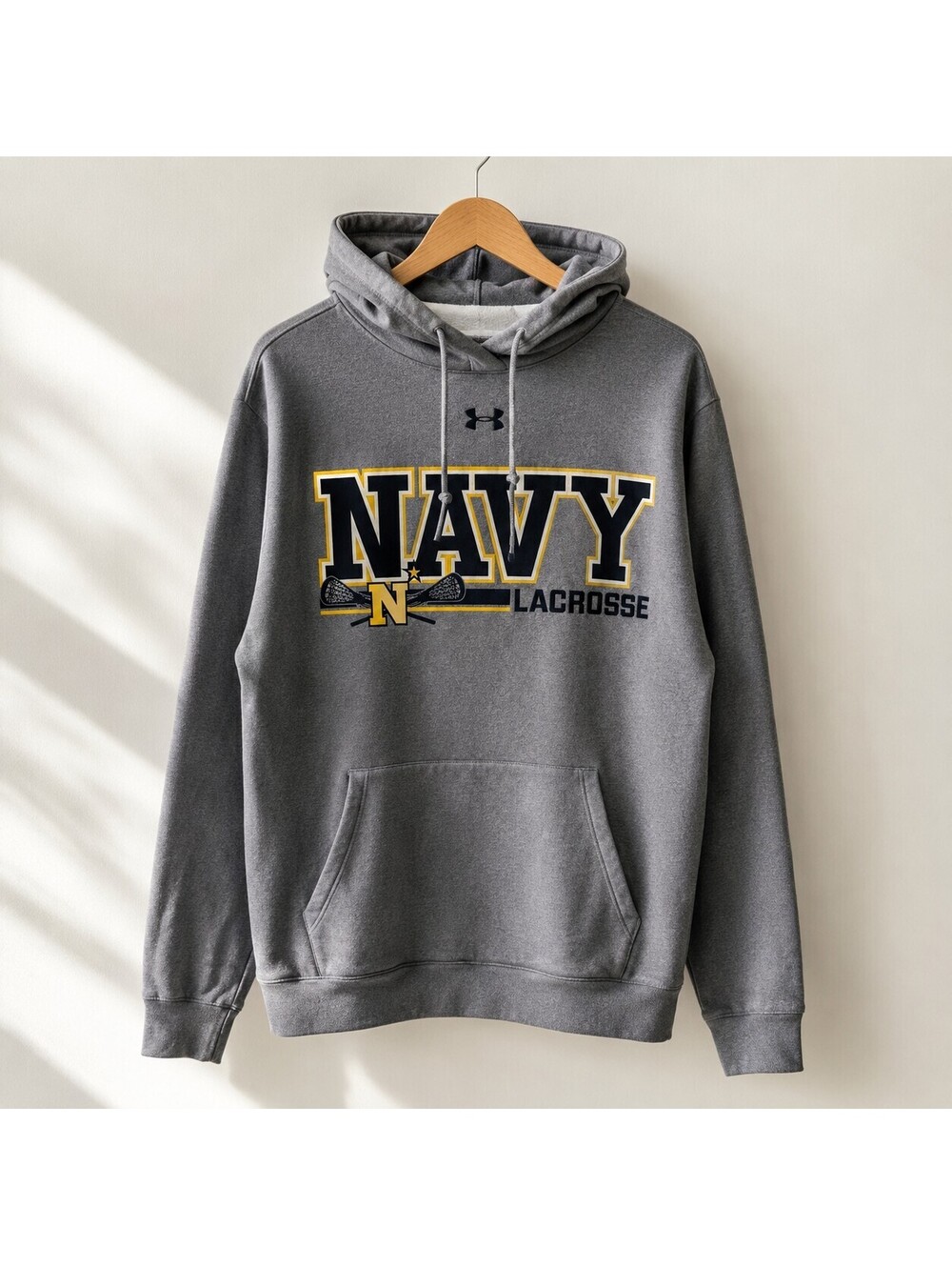 Under Armour Navy Midshipmen Lacrosse Hoodie Large